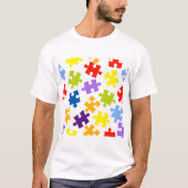 Kleurig puzzelpatroon t-shirt (Voorkant)