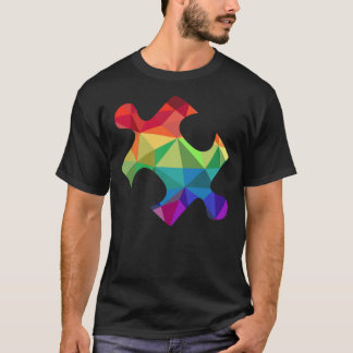 Kleurig puzzelstuk voor autisme t-shirt