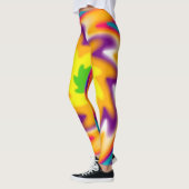 Kleurig radiaal patroon leggings (Links)