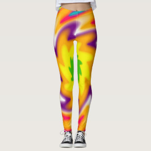 Kleurig radiaal patroon leggings
