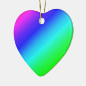 Kleurig regenbooggroen blauw Paars mengsel Keramisch Ornament (Links)