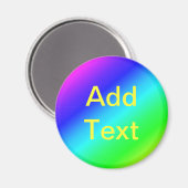 Kleurig regenbooggroen blauw Paars mengsel Magneet (Voorkant / Achterkant)