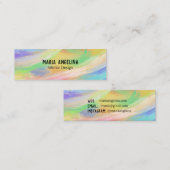 Kleurig regenboogoliefilter, abstract mini visitekaartje (Voorkant / Achterkant)