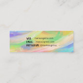 Kleurig regenboogoliefilter, abstract mini visitekaartje (Achterkant)