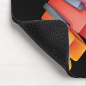 Kleurig regenboogtoetsenbord met monogram muismat (Hoek)