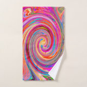 Kleurig regenboogvormig retroflectief abstract ont bad handdoek (Handdoek)