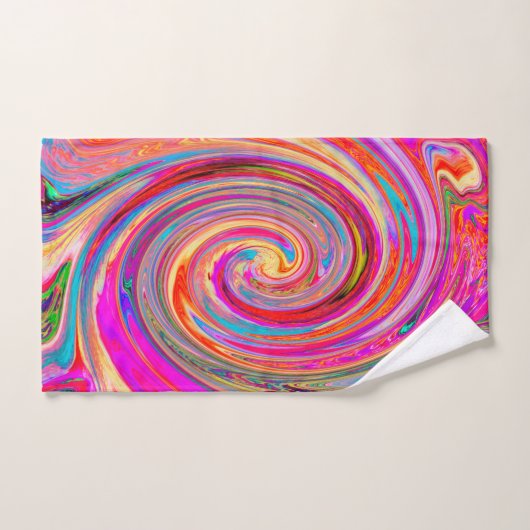 Kleurig regenboogvormig retroflectief abstract ont bad handdoek (Handdoek)