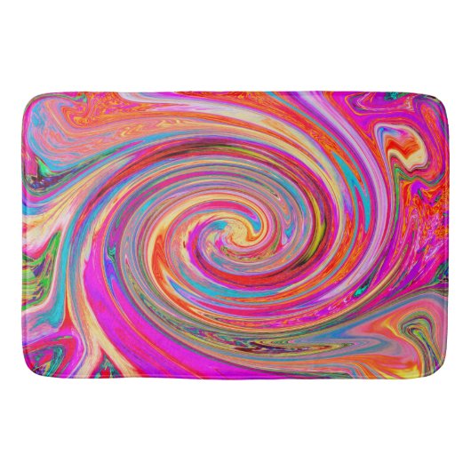 Kleurig regenboogvormig retroflectief abstract ont badmat (Voorkant)