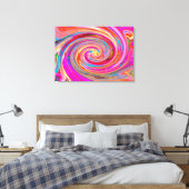 Kleurig regenboogvormig retroflectief abstract ont canvas afdruk (Insitu (Slaapkamer))