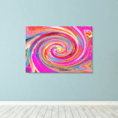Kleurig regenboogvormig retroflectief abstract ont canvas afdruk (Insitu (Houten vloer))