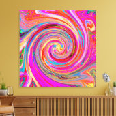 Kleurig regenboogvormig retroflectief abstract ont canvas afdruk (Insitu (Woonkamer))