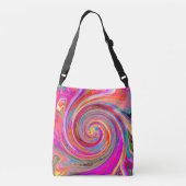 Kleurig regenboogvormig retroflectief abstract ont crossbody tas (Achterkant)