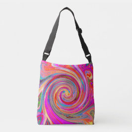 Kleurig regenboogvormig retroflectief abstract ont crossbody tas