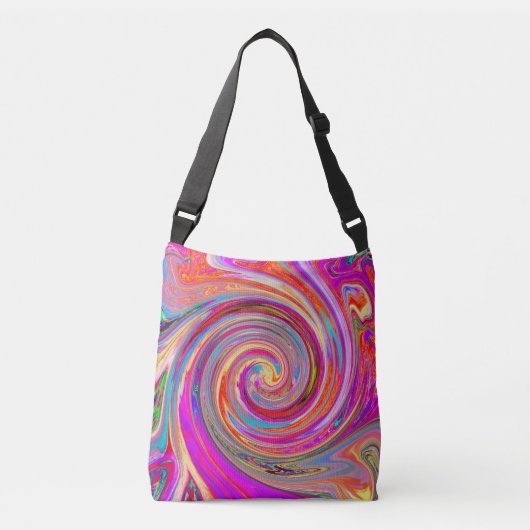 Kleurig regenboogvormig retroflectief abstract ont crossbody tas (Voorkant)