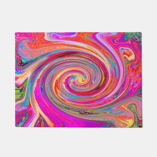 Kleurig regenboogvormig retroflectief abstract ont deurmat (Voorkant)