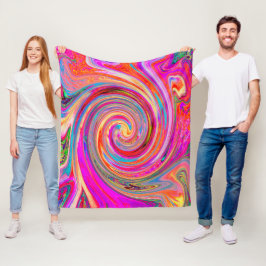 Kleurig regenboogvormig retroflectief abstract ont fleece deken