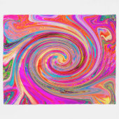 Kleurig regenboogvormig retroflectief abstract ont fleece deken (Voorkant (Horizontaal))