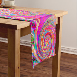 Kleurig regenboogvormig retroflectief abstract ont korte tafelloper