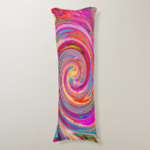 Kleurig regenboogvormig retroflectief abstract ont lichaamskussen (Voorkant Verticaal)