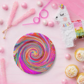 Kleurig regenboogvormig retroflectief abstract ont papieren bordje (Feest)