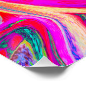 Kleurig regenboogvormig retroflectief abstract ont perfect poster (Hoek)