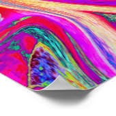Kleurig regenboogvormig retroflectief abstract ont poster (Hoek)