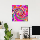 Kleurig regenboogvormig retroflectief abstract ont poster (Thuiskantoor)