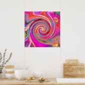 Kleurig regenboogvormig retroflectief abstract ont poster (Keuken)