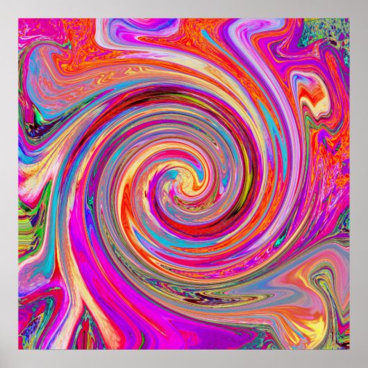 Kleurig regenboogvormig retroflectief abstract ont poster (Voorkant)