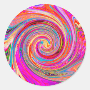 Kleurig regenboogvormig retroflectief abstract ont ronde sticker