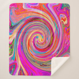 Kleurig regenboogvormig retroflectief abstract ont sherpa deken