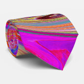 Kleurig regenboogvormig retroflectief abstract ont stropdas (Opgerold)