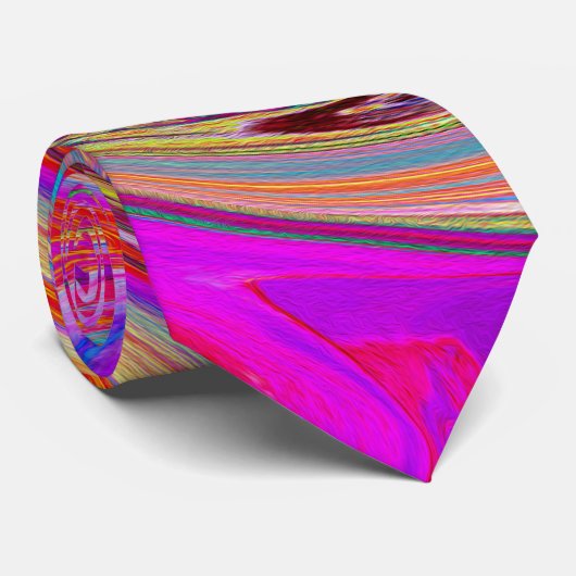 Kleurig regenboogvormig retroflectief abstract ont stropdas (Opgerold)