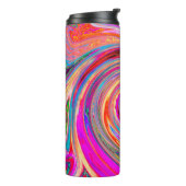 Kleurig regenboogvormig retroflectief abstract ont thermosbeker (Gedraaid links)