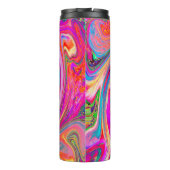 Kleurig regenboogvormig retroflectief abstract ont thermosbeker (Achterkant)