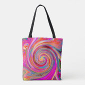 Kleurig regenboogvormig retroflectief abstract ont tote bag (Achterkant)