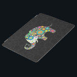 Kleurig retrorventilatorontwerp iPad cover<br><div class="desc">Retrobloemen in de vorm van een olifant. Gedecorreerd met afbeeldingen diamantdeksels. Het ontwerp is beschikbaar op andere producten en kan worden aangevraagd op elk product dat door Zazzle wordt aangeboden.</div>