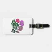 Kleurig Roos ontwerp Bagagelabel (Voorkant horizontaal)