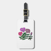 Kleurig Roos ontwerp Bagagelabel (Voorkant verticaal)