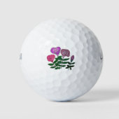 Kleurig Roos ontwerp Golfballen (Voorkant)