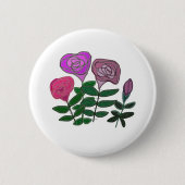 Kleurig Roos ontwerp Ronde Button 5,7 Cm (Voorkant)