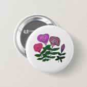 Kleurig Roos ontwerp Ronde Button 5,7 Cm (Voorkant /achterkant)