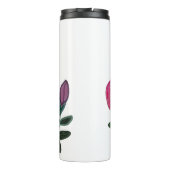 Kleurig Roos ontwerp Thermosbeker (Achterkant)