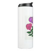 Kleurig Roos ontwerp Thermosbeker (Gedraaid links)