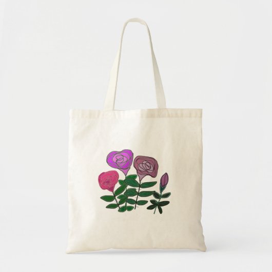 Kleurig Roos ontwerp Tote Bag (Voorkant)