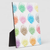 Kleurig roos patroon fotoplaat (Zijkant)