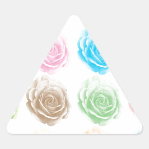 Kleurig roos patroon sticker