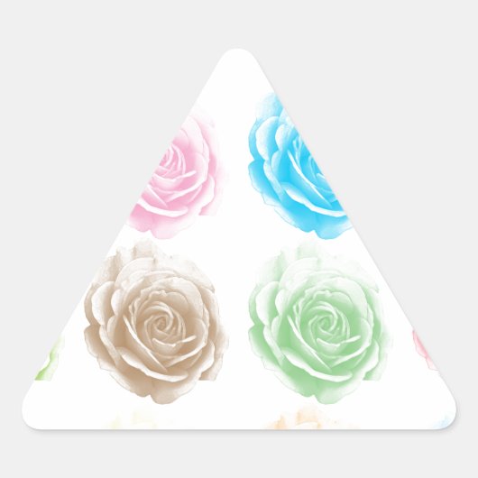 Kleurig roos patroon sticker (Voorkant)