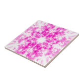 Kleurig roze kaleidoscoop tegeltje (Zijkant)