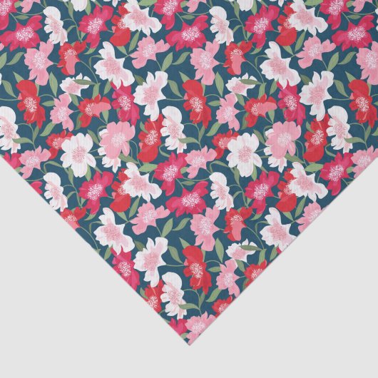 Kleurig roze rood wit flesje tissuepapier (Detail)